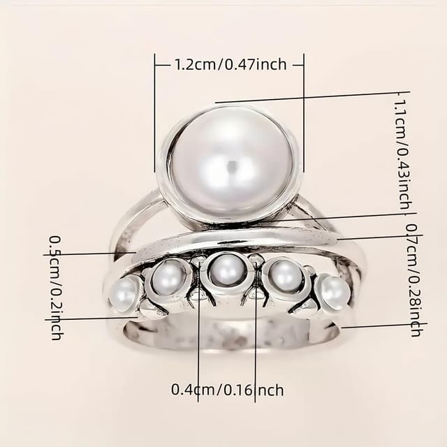 Thumbnail 4 de Generic Vintage Damenring mit Perlen