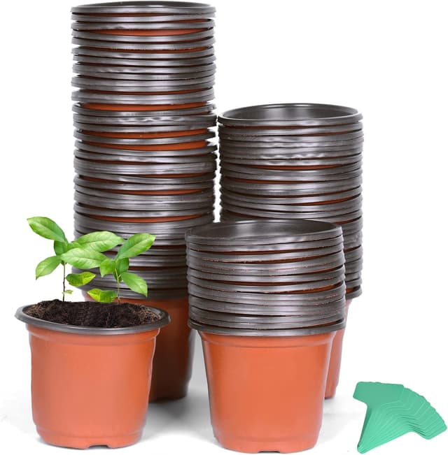 Detalle de Cymax plant nursery pots 10cm, 100 pack