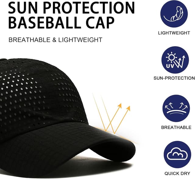 Detalle 2 de AYPOW Gorra de béisbol transpirable 2 uds