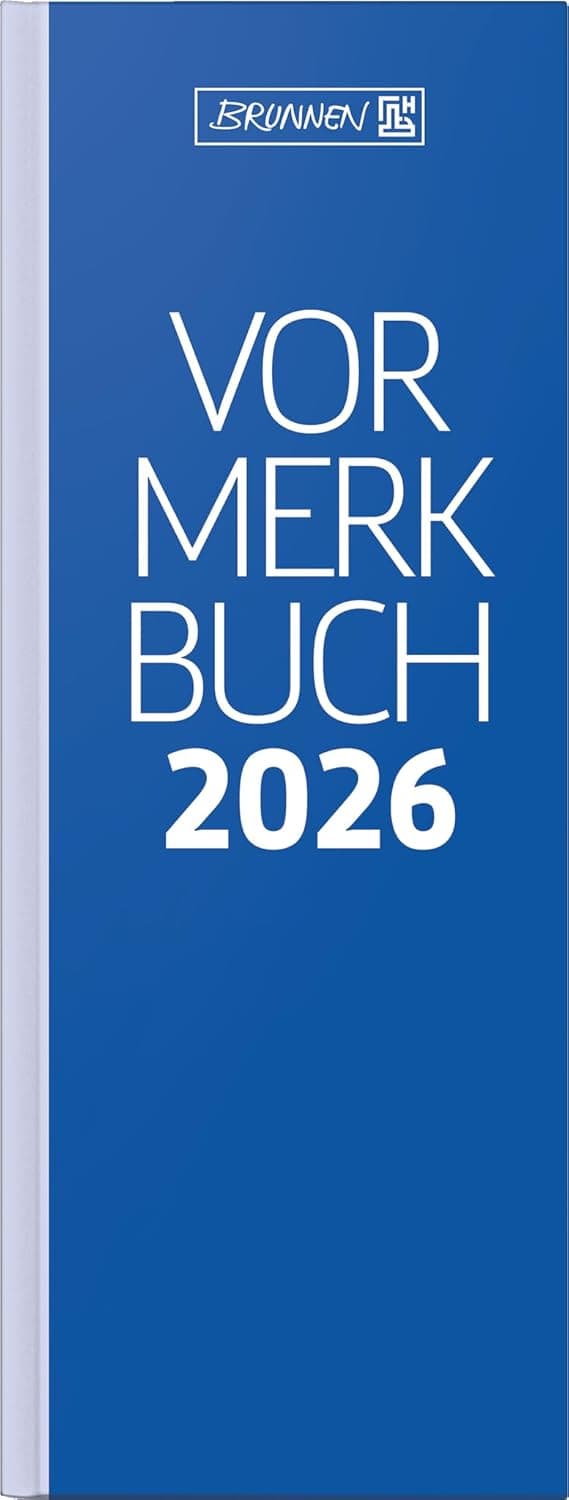 Detalle de BRUNNEN Vormerkbuch Mod. 784 ’26 – Terminplaner mit Jahresübersicht, Hardcover blau