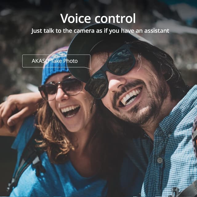 Detalle de AKASO Brave 7 Caméra Sport 4K étanche IPX8 (2 écrans tactiles, EIS 2.0) avec carte 256Go, télécommande et 2 batteries 1350 mAh