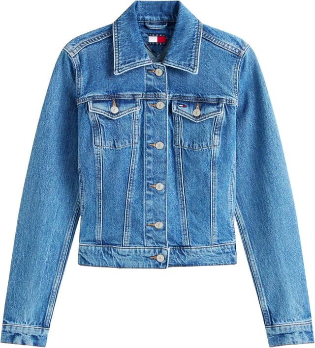 Detalle 1 de Tommy Jeans Giacca Trucker Donna: stile da tutti i giorni con taglio pratico
