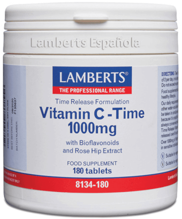 Imagen de Lamberts Vitamina C 1000 mg con Bioflavonoides, 180 tabletas 💊 en OfertitasTOP