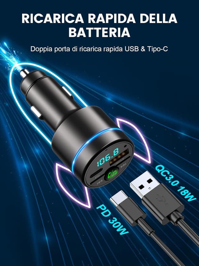 Detalle 2 de Mohard Trasmettitore FM Bluetooth 5.3 30W