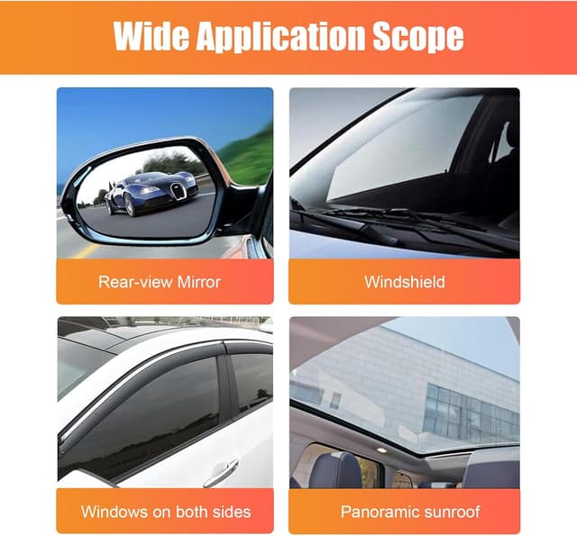 Detalle de 2PCS Glass Oil Film Remover Roll-On for Cars (100ml) with Cleaning Board