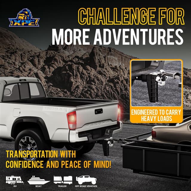 Thumbnail 6 de XPE XPE Adjustable Trailer Hitch with 2.5-Inch Receiver (18500 lbs GTW) 6-Inch Drop Tri-Ball Mount