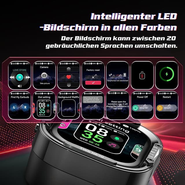 Detalle 2 de BEARTAIN Ki Übersetzer Kopfhörer 3-in-1