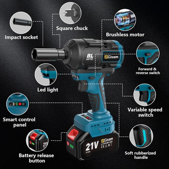 Thumbnail 1 de Gisam Llave de Impacto 1200 Nm