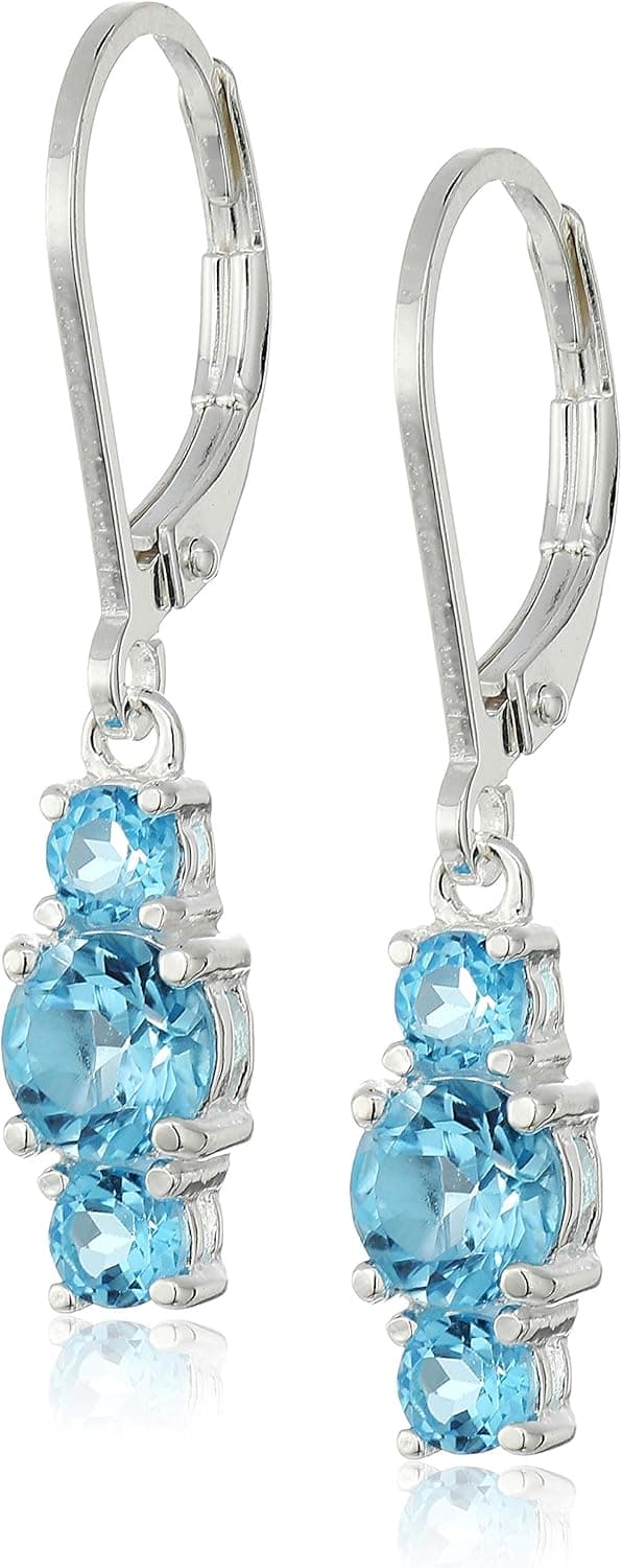 Thumbnail 5 de Amazon Essentials gemstone leverback earrings