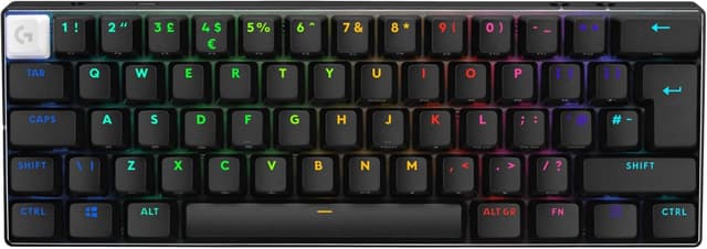Detalle de Logitech G PRO X 60 LIGHTSPEED Wireless Gaming Keyboard (TKL 60%, LIGHTSYNC RGB, GX Optical Tactile) – UK QWERTY, Black