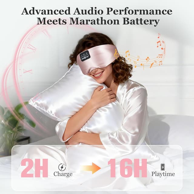 Detalle 1 de MUSICOZY Sleep Mask Headphones with Bluetooth