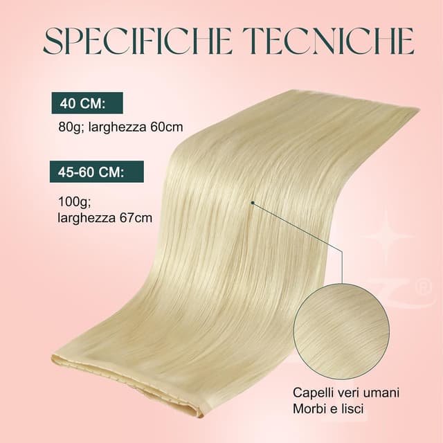 Detalle de Easyouth Butterfly Extension capelli #60 40 cm