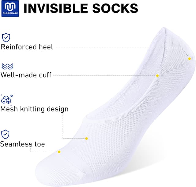 Detalle 2 de CLOSEMATE chaussettes invisibles 6 paires
