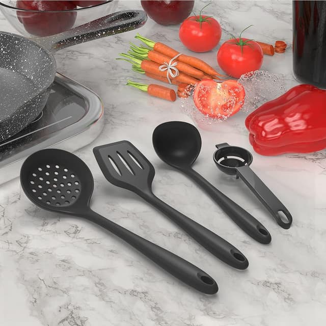 Detalle de AOTHOD Silicone Cooking Utensils Set 446°F