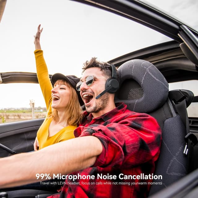 Detalle 2 de LEVN Trucker Headset Bluetooth V5.2 Noise-Cancelling