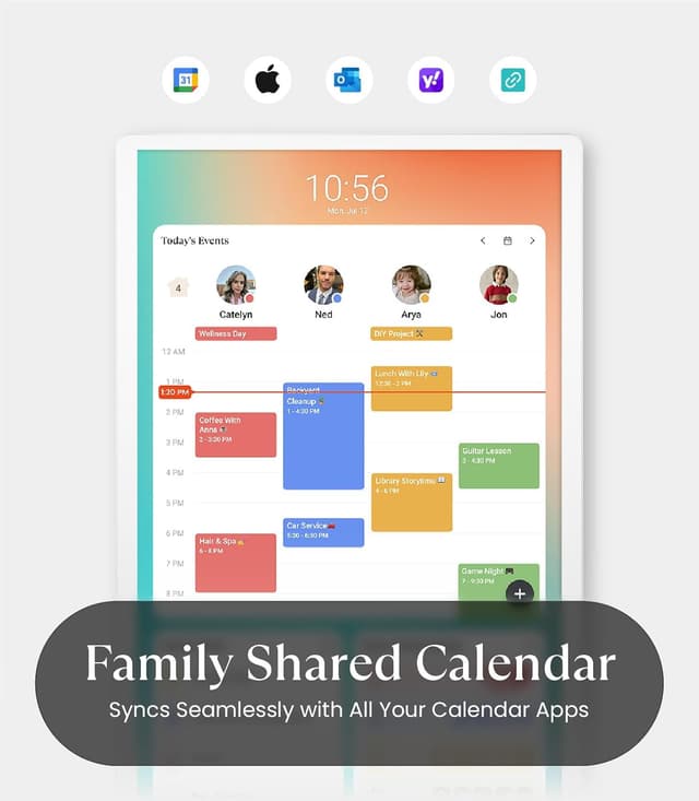 Detalle de Cozyla Mate Digital Calendar+ 2 (32") smart wall touchscreen calendar with chore chart, UK adapter