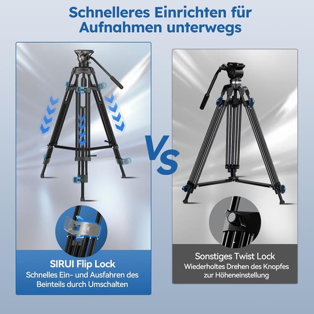 Detalle de Sirui AVT-02 Video-Stativ 190 cm