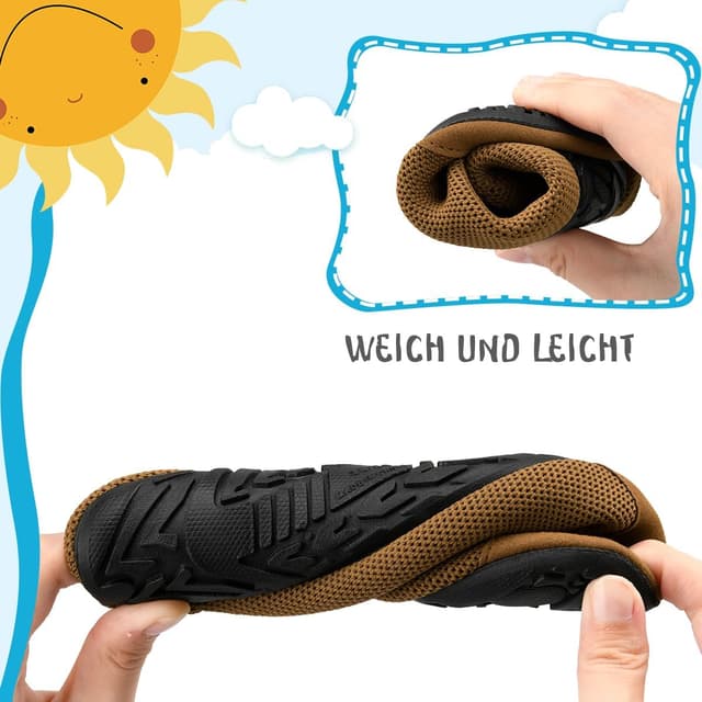 Detalle de Kyopp Hausschuhe Kinder: rutschfeste Barfußschuhe für Kindergarten & Lauflerner