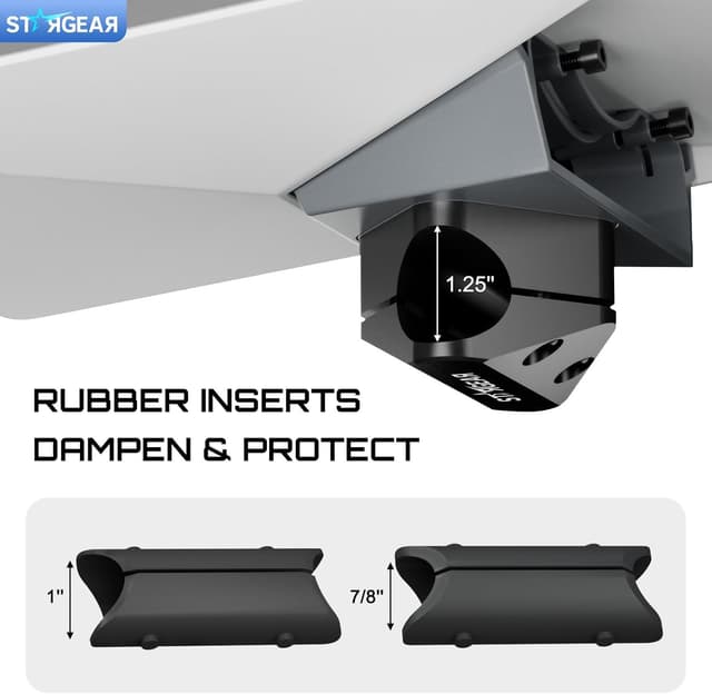 Detalle de STARGEAR Starlink Mini Mount (Anti-Theft Tube Clamp) for Round Rails 7/8 in, 1 in, and 1.25 in