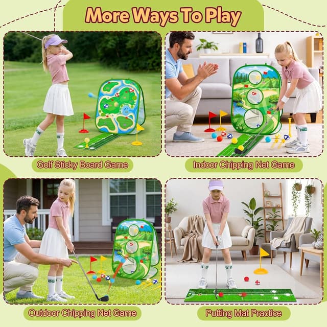 Detalle 2 de 4-In-1 Kids Sticky Golf Games Set