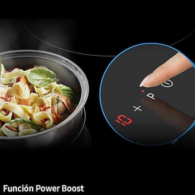 Detalle de Samsung Plaque de cuisson à induction AI 2 zones NZ32BG2005FKU1 avec WiFi SmartThings et Power Boost