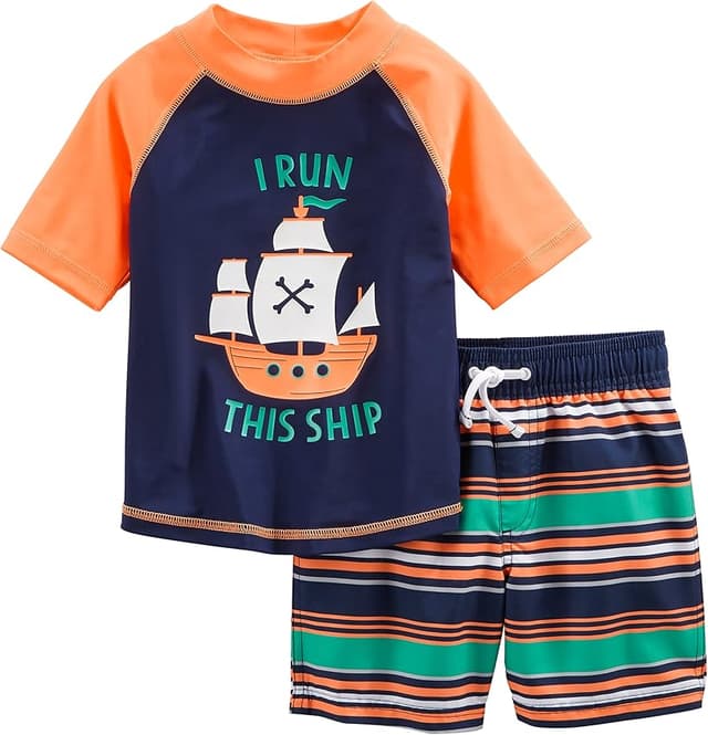 Detalle de Simple Joys by Carter's Conjunto de Bañador y Camiseta 🚤 Niños 2 Años
