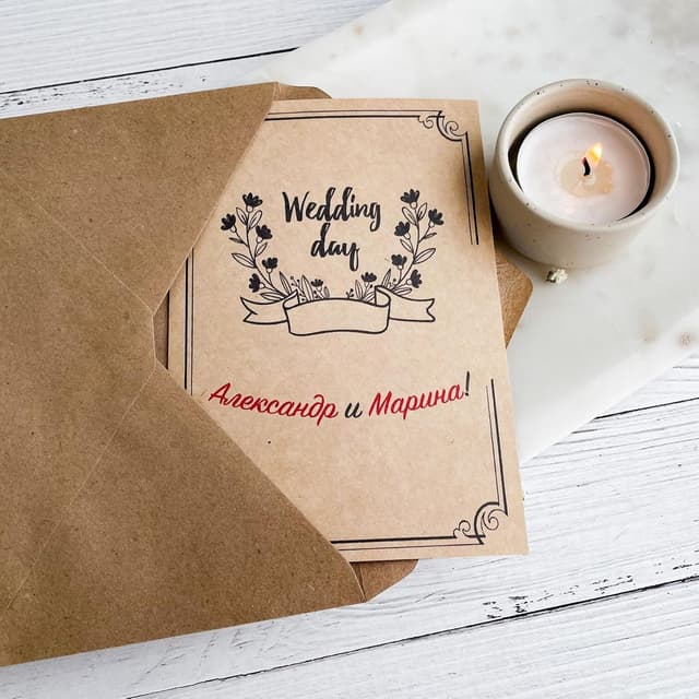 Detalle 2 de Buste di carta Kraft DIN C6 162 x 114 mm per biglietti di auguri e inviti, Burn (25 pezzi)