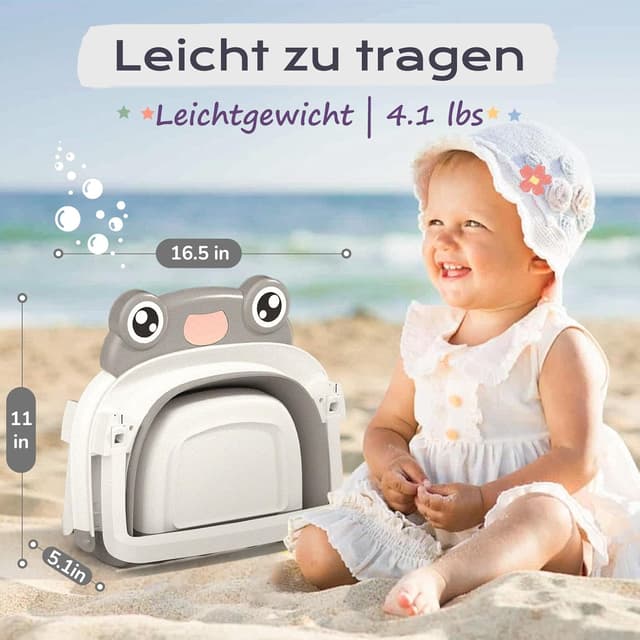 Thumbnail 1 de COOSEYA Baby Badewanne faltbar Grau