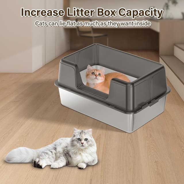 Thumbnail 6 de Lettiera acciaio inox 60x40x30 per gatti 🐱