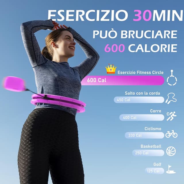Thumbnail 5 de JLoibao Smart Hula Hoop 24 Collegamenti 132 cm