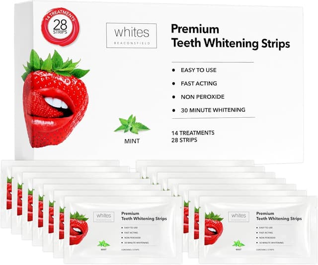Detalle de Whites Beaconsfield Teeth Whitening Strips 28-day kit 🪥