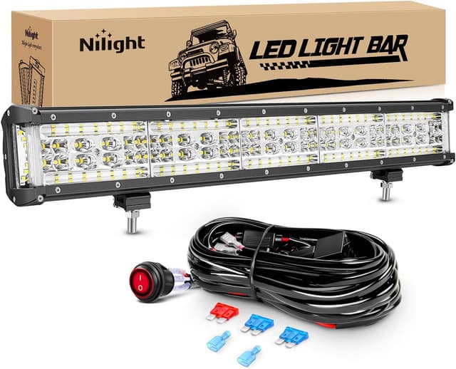 Detalle de Nilight 22 Inch Side Shooter LED Light Bar Quadruple Row