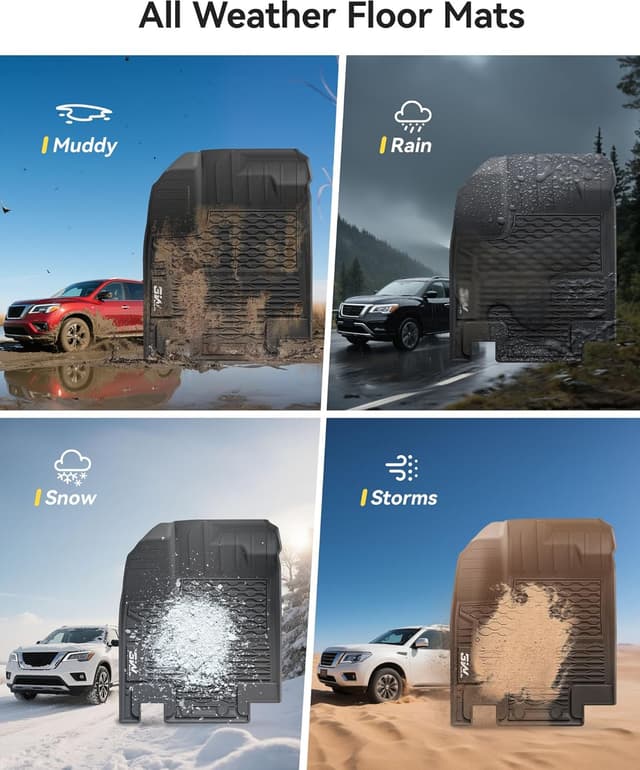 Thumbnail 5 de 3W Floor Mats Nissan Pathfinder 3-Row TPE 8‑Passenger