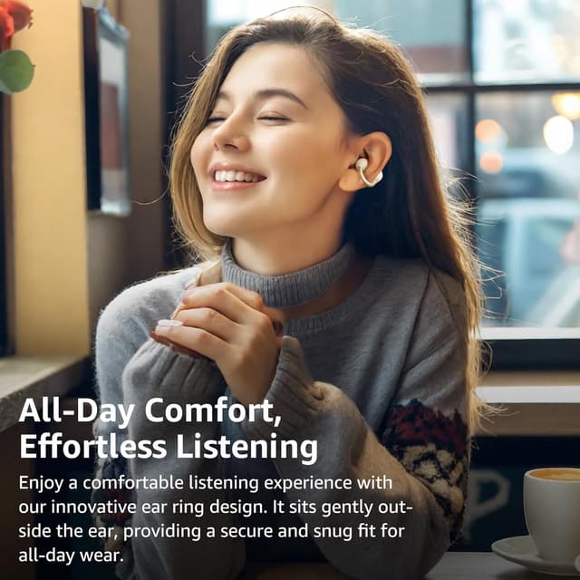 Thumbnail 1 de TOZO OpenEarRing Clip On Open Ear Headphones 40H