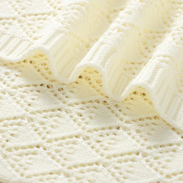 Detalle de Neiwech cellular baby blanket 100 x 80cm beige
