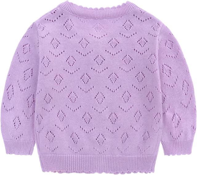 Detalle de Famuka Baby Cardigan Jacket with Buttons – soft knitted sweater for baby girls and boys