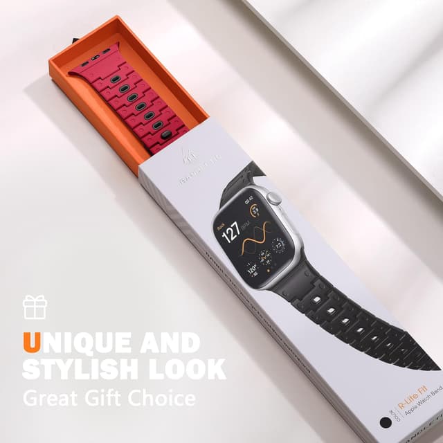 Detalle 2 de Bandletic Magnetic Straps for Apple Watch Series 11/10 (42mm), Series 9/8/7 (41mm) and more — soft silicone magnetic strap