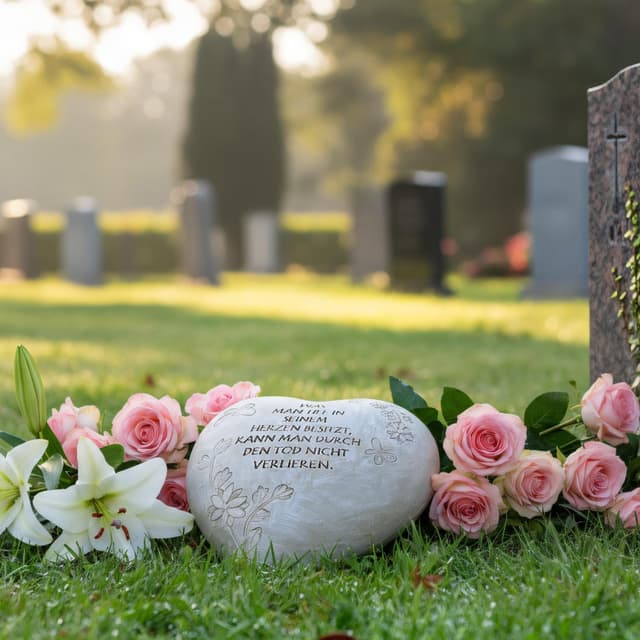 Detalle 2 de COM-Four décoration funéraire cœur 15 cm