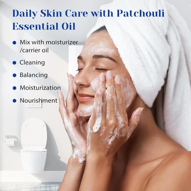 Detalle de HIQILI Patchouli Essential Oil 100ml – natural pure oil for aromatherapy, DIY candles and soap