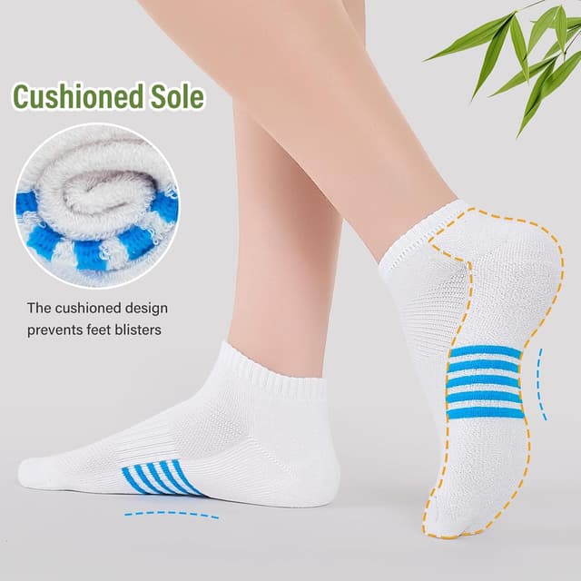Detalle 2 de Bamboo trainer socks for women, 6 pairs