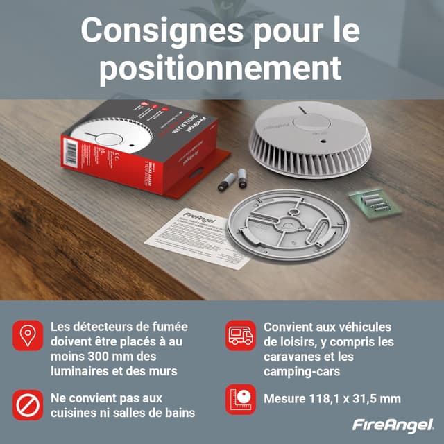 Thumbnail 5 de FireAngel FA6115-INT Détecteur de fumée 10 ans