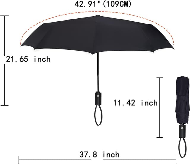 Detalle de SYNHOK Compact Travel Folding Umbrella — windproof umbrella ☂