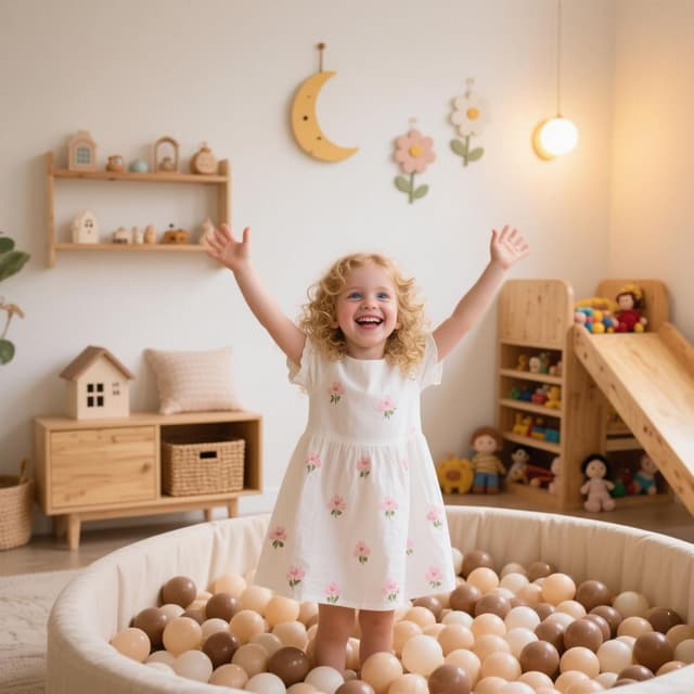 Detalle de GOGOSO Phthalate-Free & BPA-Free Crush-Proof Ball Pit Balls (Coffee Brown Beige, 200-Pack)