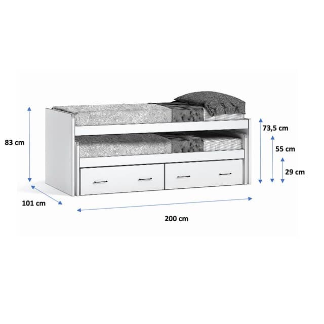Detalle 2 de El Corte Inglés Noel cama nido 2 cajones 1,90m 😊