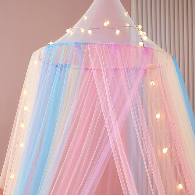 Thumbnail 5 de ZIQINPSQ Bettvorhang Regenbogen