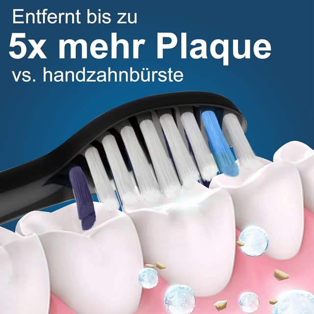 Detalle 1 de 8-teiliges Set Zahnbürstenköpfe (4× Precision Clean, 4× Whitening Clean) kompatibel mit Philips Sonicare, schwarz