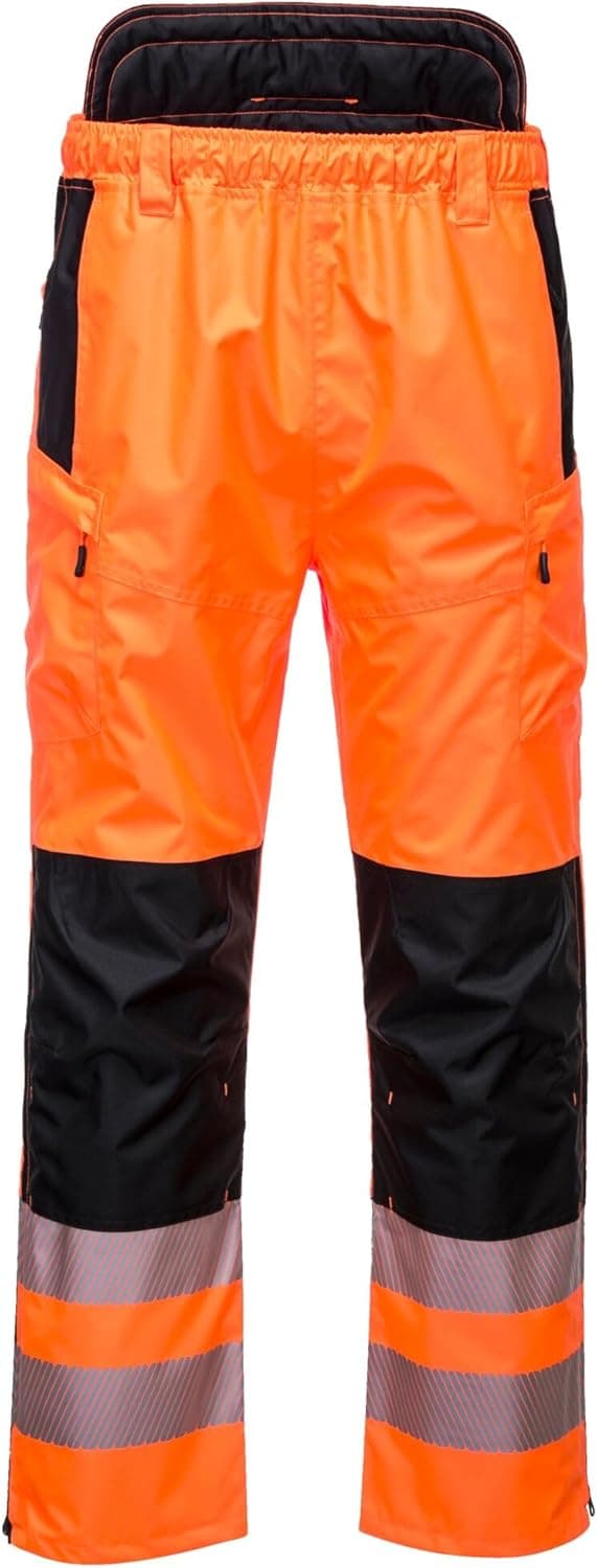 Detalle de Portwest (Conception) pantalon de travail coupe haute avec finitions déperlantes et poches cargo – EN ISO 20471 Classe 2