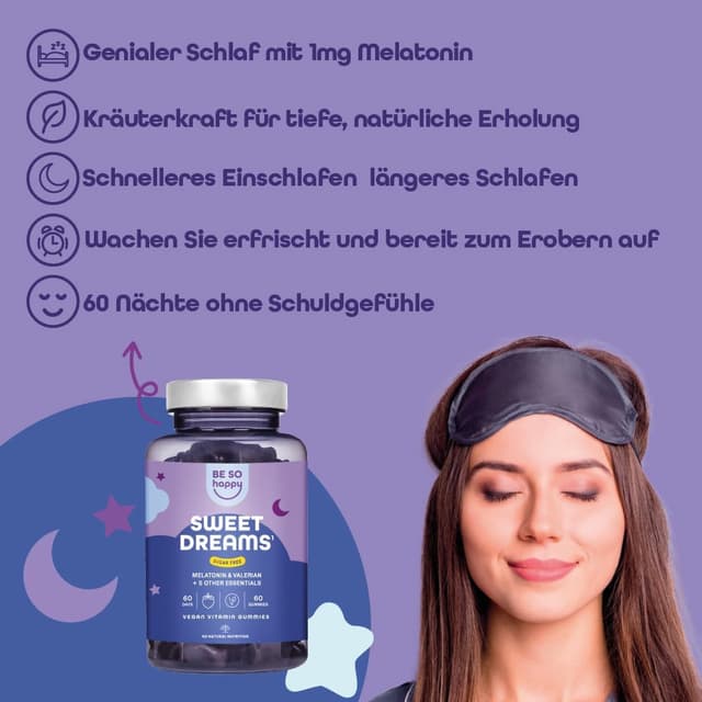 Detalle 2 de BeSoHappy Melatonin Gummies 0,5 mg Schlafgummis