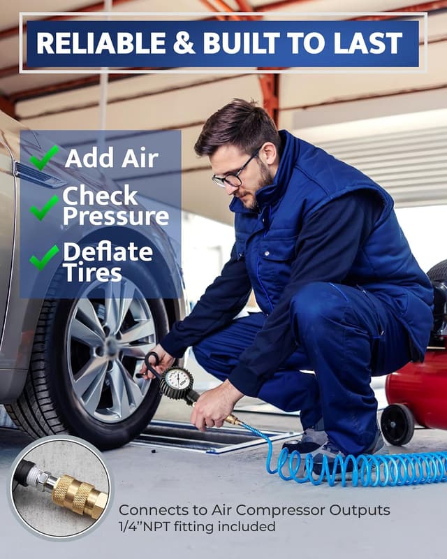 Thumbnail 1 de Tire Inflator with Gauge 100 PSI