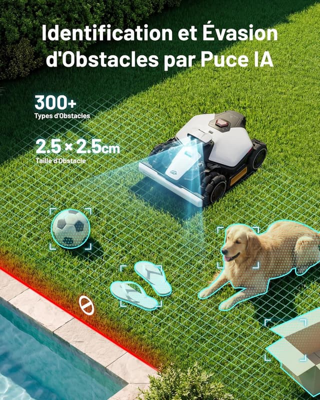 Thumbnail 6 de MAMMOTION LUBA Mini 2 AWD 1000 : robot tondeuse avec cartographie IA et vision par caméra